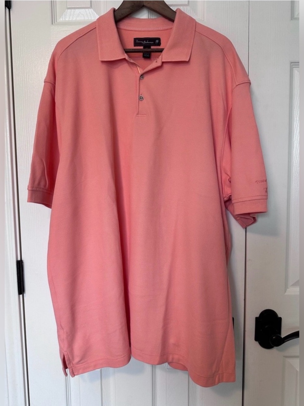 Tommy Bahama Mens 18 Golf Polo Peachy/Light Orange Color PTP 28” Size XXL